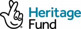 Lottery Heritage Fund logo. The logo shows fingers crossed on a hand, Heritage in blue text and fund in black text.