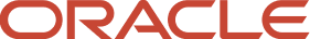 Oracle logo in red