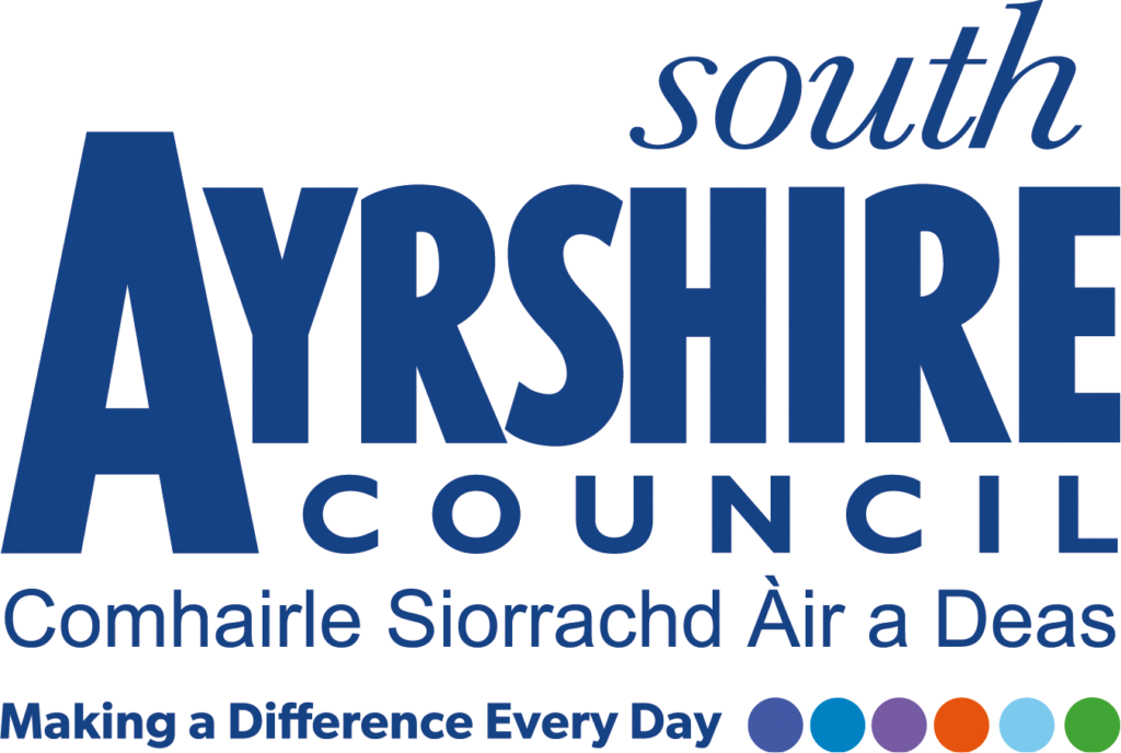 Logo - South Ayrshire Council including their strapline, making a difference every day