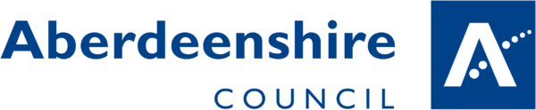 logo for aberdeenshire council including text of aberdeenshire council and an icon of an A