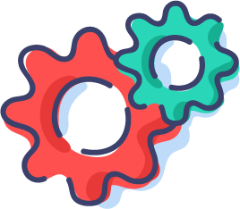 icon of two cogs working together to turn